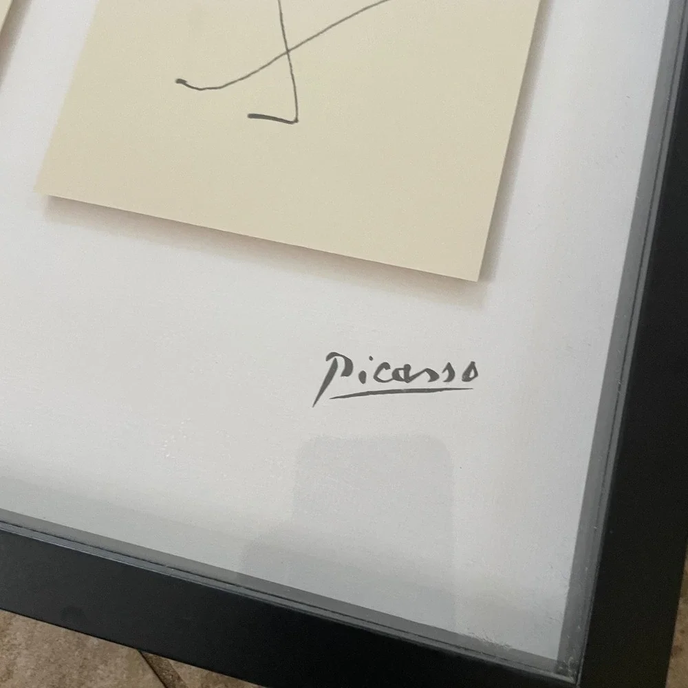 Pablo Picasso Animal Line Drawings Framed Print Set Flamingo Sausage Dog Horse